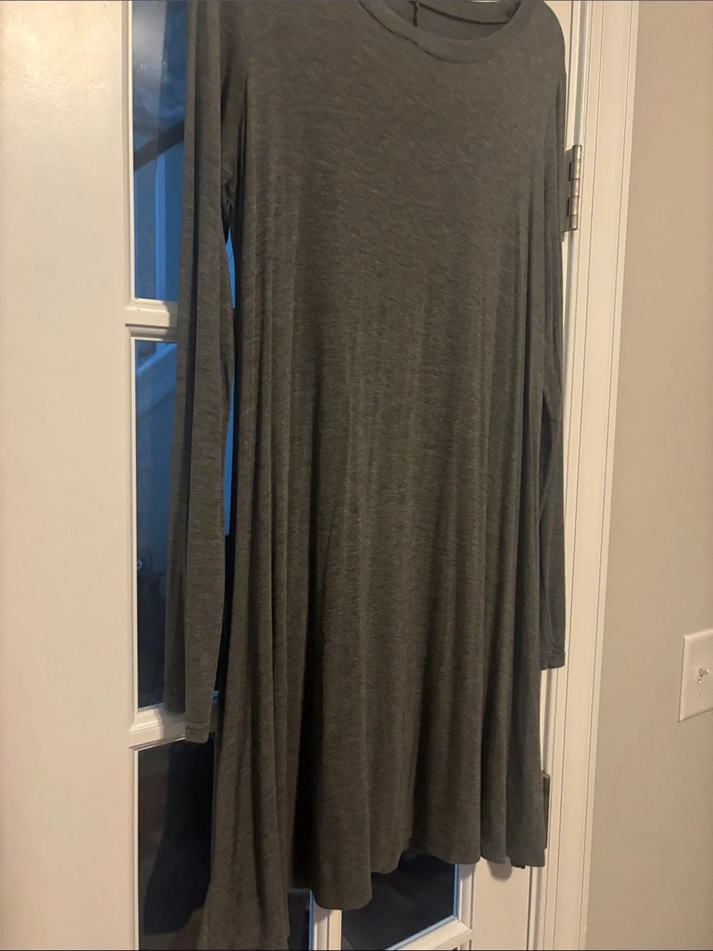 ☀️Long Sleeve Swing Dress in Charcoal Gray